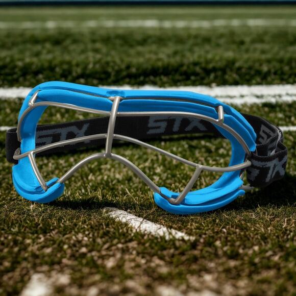 STX 4Sight Plus-S Youth Lacrosse Goggles Blue ASTM F3077-17 Protective Gear - Picture 1 of 10